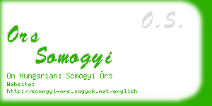 ors somogyi business card