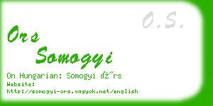ors somogyi business card